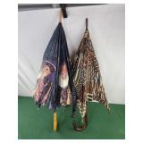 King Henry VIII Cat umbrella, brown print