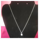 J. Francis Silver Color Chain with .925 Swarovski