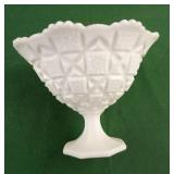 Vintage Westmoreland white milk glass pedestal