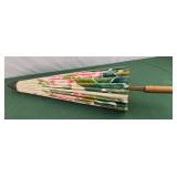 Floral paper parasol