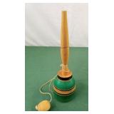 Wood cup with ball on a string toy