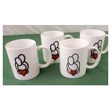 Set of 4 coffee cups