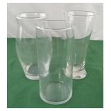 Lot of glass flower vases