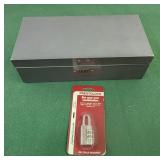 Bemis and Call Co metal box 11.5x3.5x5.5, combo