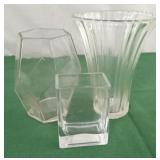 Lot of glass flower vases