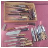 Large Assortment of Knives, Chefs Knives, Paring