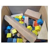 Lot of vintage Playskool wood building blocks