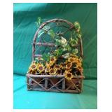 Handcrafted hanging sunflower and ivy decor