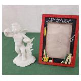 Teacher picture frame, angel figure