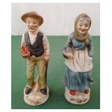 Vintage Homco old man carrying apples and old