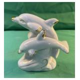 Ceramic dolphin decor