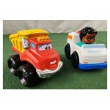 Little People and dump truck