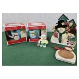 Snowman coasters, snowman mugs, tennis snowman