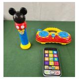 Kids toys, mickey mouse, toy cell phone, music
