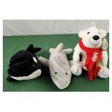Whale, shark and coca cola polar bear