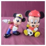 Mickey Mouse Rubber Squeaky Toy and Figurine