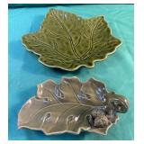 2 leaf trinket trays