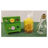 Cute trinket box jewelry box, candle , shaker