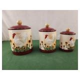 Abc distribution rooster canisters set of 3