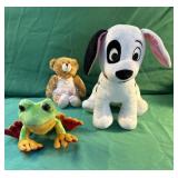Stuffed animal lot. Disney Dalmatian, Ganz frog