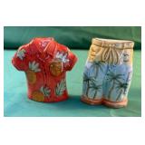 Set of summer shorts and shirt salt and pepper