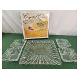 Crystal clear 4 section server glass in box
