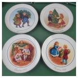 4 Avon Collectible Christmas plates 1981-84