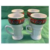 Set of 4 Coca-Cola ceramic drinking cups 5.5ï¿½