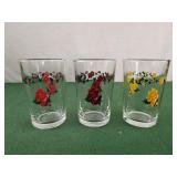 4" tall Rose glasses KIG Malaysia