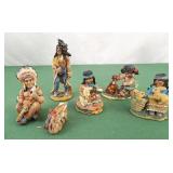 Resin native American figures