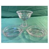 Imperial Ohio glass pedestal candy dish