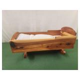 Cedar doll cradle