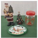 Christmas santa, jar, home sweet home, candle