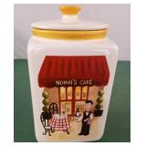 Ceramic jar with lid hand made for Nonni