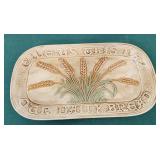 13x7 give us our daily bread ceramic tray 1972,