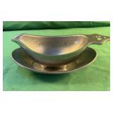 Wilton pewter gravy boat and bowl