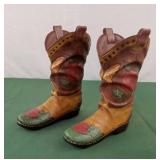 Cowgirl BOOT Style = Resin Rhinestones Decor both