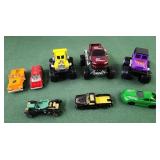 Toy cars and trucks