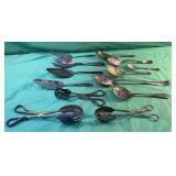 Silver plated serving utensils