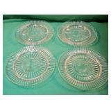 Heritage 24% lead crystal set of 4 8 inch plates