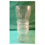 Clear glass vase 12.5 x 4.5