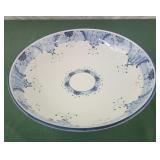 13.5" x 3" blue and white large bowl Rampini