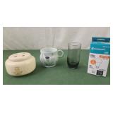 Potpourri holder, small mug, led lightbulb,
