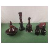 Avon Ruby Red Cape Cod collection glass ware