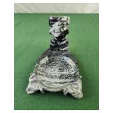 Mayan black marble stone figure