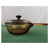 Corning Ware Visions .5 Liter Amber Saucepan with