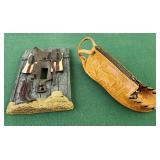 Mocassin coin purse horse and saddle boots light
