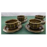 Pfaltzgraff Heritage Green Cups & Saucers Set of