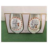 Home essentials set of 2 stemless wine glasses