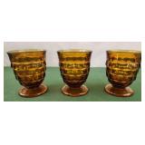 Indiana Glass Amber Whitehall Cubist Footed